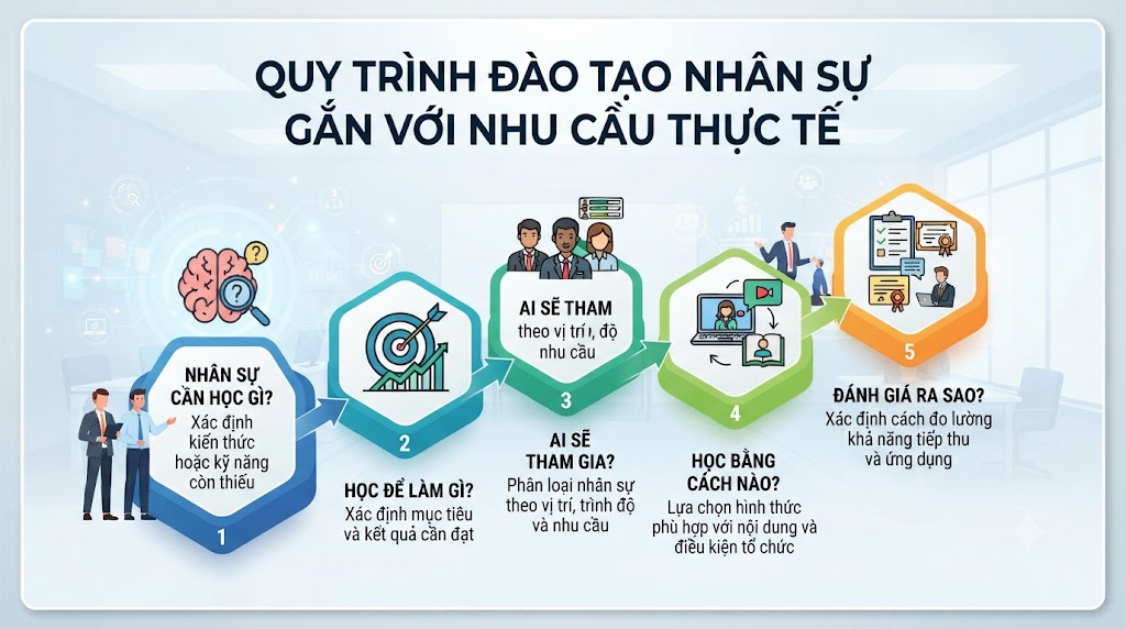 Đào tạo nhân sự doanh nghiệp nên gắn với nhu cầu thực tế