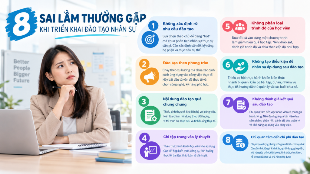 8 sai lầm thường gặp khi triển khai đào tạo nhân sự