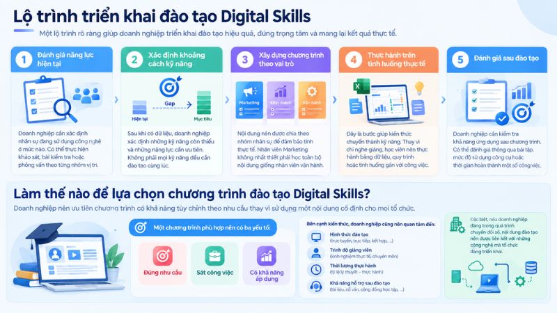 Lộ trình triển khai đào tạo Digital Skills